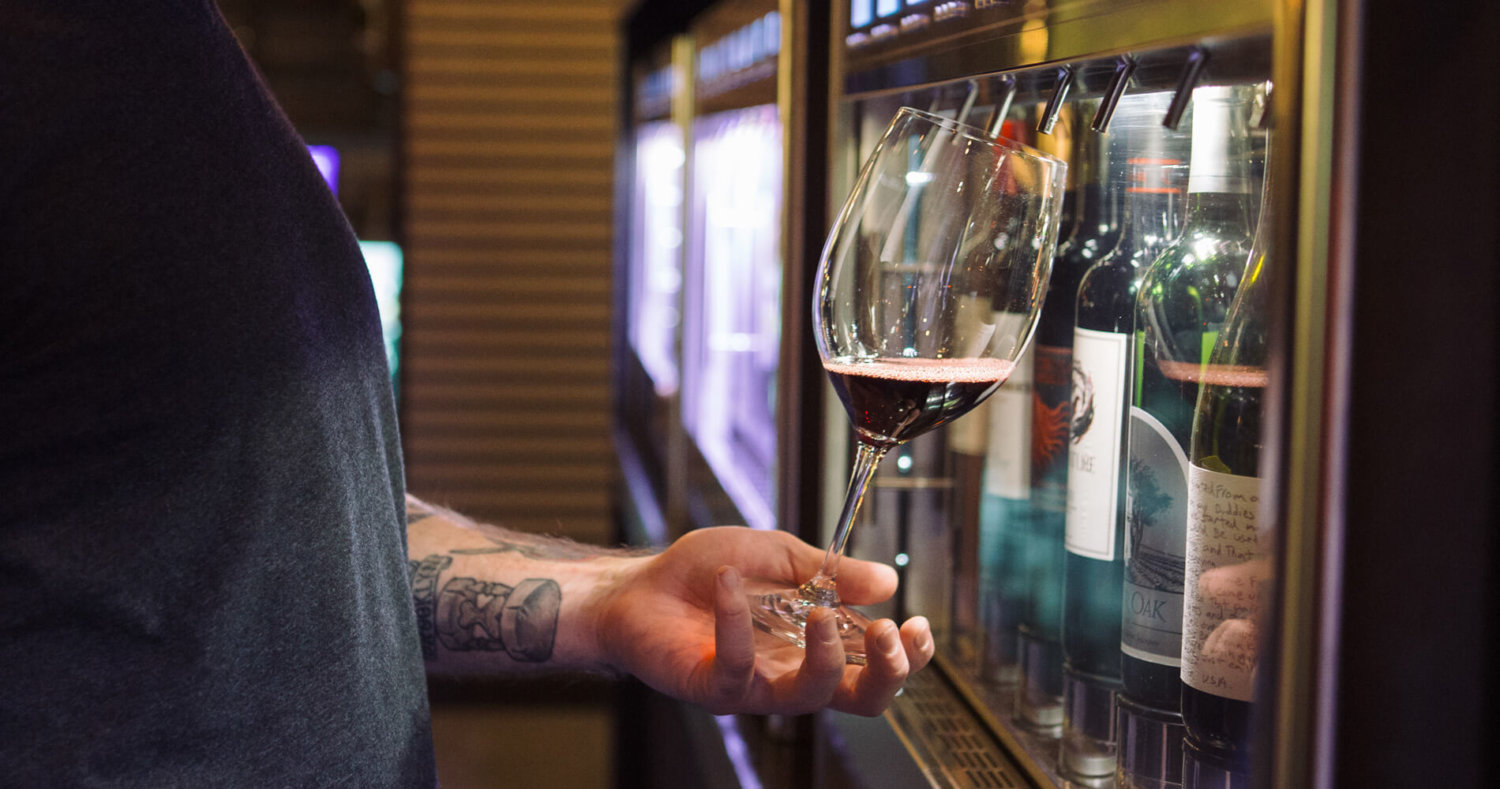 32 Wines in Self-Pour Dispensers